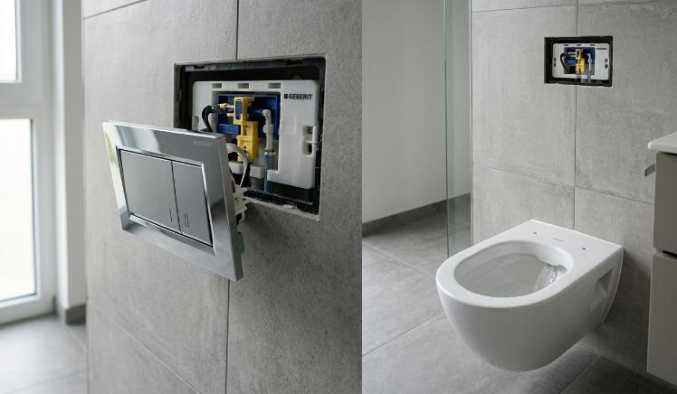 Panel spłukujący Geberit z dostępem do wnętrza instalacji